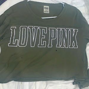 Long sleeved Victoria’s Secret crop top